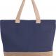 Kimood - Sac de shopping fourre-tout esprit rustique - Patriot Blue / Natural - One Size