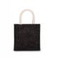 Kimood - Sac style cabas en toile de jute - petit modèle - Black / Silver - One Size