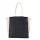 Kimood - Sac shopping avec soufflet en filet - Black / Natural - One Size