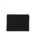 Kimood - Pochette en coton canvas - modèle moyen - Black / Royal Blue - One Size