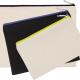 Kimood - Pochette en coton canvas - modèle moyen - Black / Royal Blue - One Size