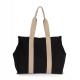 Kimood - Grand sac shopping à soufflet recyclé - Black Night / Hemp - One Size