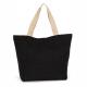 Kimood - Grand sac shopping recyclé à fond plat - Black Night / Hemp - One Size