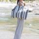 Kimood - Sac fourre-tout recyclé - Motifs rayés - Striped Ecume - One Size