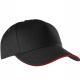 K-up - CASQUETTE SANDWICH CONTRASTÉ - 5 PANNEAUX - Black / Red - One Size