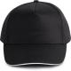 K-up - CASQUETTE SANDWICH CONTRASTÉ - 5 PANNEAUX - Black / Red - One Size