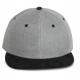 K-up - Casquette Snapback - 6 panneaux - Light Grey Heather / Black - One Size