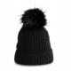 K-up - Bonnet femme à pompon - Black - One Size