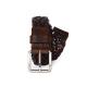 K-up - Ceinture tressée bicolore - Dark Brown / Light Navy - M/L