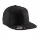 K-up - CASQUETTE FLEXFIT COTON BROSSÉ VISIÈRE PLATE - 6 PANNEAUX - Black - S/M