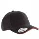 K-up - Casquette Classique - 6 panneaux - Black / Red - One Size