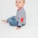 Larkwood - T-shirt manches longues à rayures - Navy / White - 0/6M