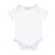 Larkwood - BODY CONTRASTÉ MANCHES COURTES - White / Pale Blue - 0/3M