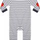 Larkwood - Body manches longues à rayures - Navy / White - 0/3M