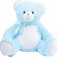 Mumbles - Peluche zippée Ourson - Baby Blue - One Size