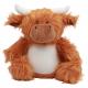 Mumbles - Peluche zippée vache - Brown - One Size