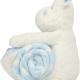 Mumbles - Peluche hippopotame avec couverture - White / Blue - One Size