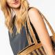 Native Spirit - Sac panier rayé en jonc de mer - Striped Seagrass Black / Black Night - One Size