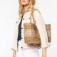 Native Spirit - Sac panier en jute et jonc de mer - Striped Seagrass Natural / Ecume - One Size