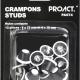 PROACT® - Boîte de 12 crampons nylon coniques - Black - 8x13mm+4x16mm