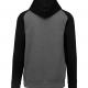 PROACT® - Sweat-shirt capuche bicolore enfant - Grey Heather / Black - 6/8 ans