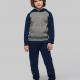 PROACT® - Sweat-shirt capuche bicolore enfant - Grey Heather / Black - 6/8 ans