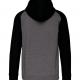 PROACT® - Veste molleton zippée capuche bicolore unisexe - Grey Heather / Black - XS