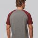 PROACT® - T-shirt triblend bicolore sport manches courtes unisexe - Grey Heather / Black Heather - S