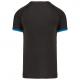 PROACT® - T-shirt performance unisexe - Dark Grey Heather / Tropical Blue - 3XL