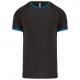 PROACT® - T-shirt performance unisexe - Dark Grey Heather / Tropical Blue - 3XL