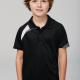 PROACT® - Polo de sport manches courtes enfant - Black / White / Storm Grey - 6/8 ans