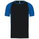 PROACT® - T-shirt de sport bicolore manches courtes unisexe - Black / Aqua Blue - XS