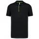 PROACT® - Polo maille piquée sport manches courtes - Black / Lime - S