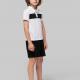 PROACT® - Polo manches courtes enfant - Black / White - 4/6 ans