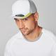 PROACT® - Casquette de sport découpes contrastées - 6 panneaux - White / Silver / Lime - One Size