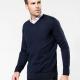 Kariban Premium - Pull Mérinos col V homme - Black - S