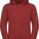 Russell - SWEAT-SHIRT ZIPPÉ CAPUCHE AUTHENTIC CHINÉ HOMME - Brick Red Melange - 3XL