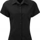 Russell - CHEMISE FEMME MANCHES COURTES TWILL - Black - S