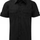 Russell - CHEMISE HOMME MANCHES COURTES TWILL ROLL-UP - Black - S