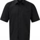 Russell - CHEMISE HOMME POPELINE POLYCOTON MANCHES COURTES - Black - S