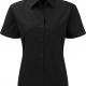 Russell - CHEMISE FEMME POPELINE PUR COTON MANCHES COURTES - Black - S