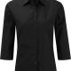 Russell - CHEMISE FITTÉE FEMME MANCHES 3/4 - Black - S