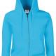 Fruit of the Loom - SWEAT-SHIRT FEMME ZIPPÉ CAPUCHE PREMIUM (62-118-0) - Azur Blue - S