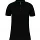 WK. Designed To Work - Polo DayToDay contrasté manches courtes femme - Black / Kelly Green - XS