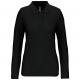 WK. Designed To Work - Polo manches longues femme - Black - XS