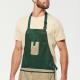 WK. Designed To Work - Tablier de jardinier imperméable écoresponsable unisexe - Bottle Green / Beige - One Size