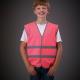 Yoko - Gilet avec bordures et bandes réfléchissantes - Hi Vis Orange - 10/12 years (L) (10/12 ans)