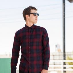 Burgundy Check - L