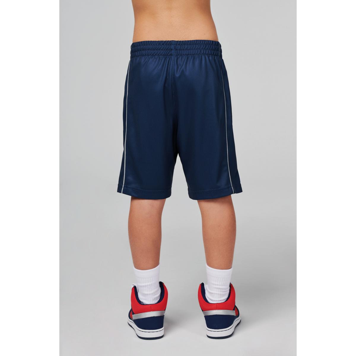 Short De Basket Pro ACT Jaune 8-10 Ans - Supportershop, Ceinture Élastiquée, 100% Polyester